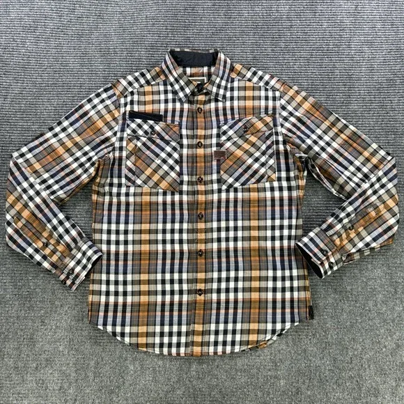 G-Star Raw Aero Phantom Check Plaid Long Sleeve Button Up Shirt Mens Medium - Picture 2 of 16